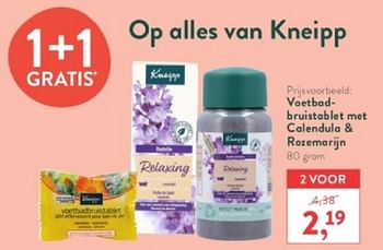 Promoties Voetbadbruistablet met calendula + rozemarijn - Kneipp - Geldig van 18/03/2024 tot 14/04/2024 bij Holland & Barret