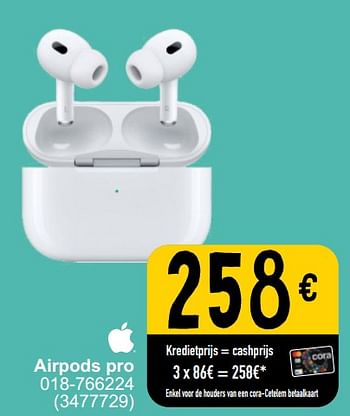 Promotions Airpods pro 018-766224 - Apple - Valide de 26/03/2024 à 08/04/2024 chez Cora