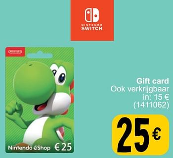 Promotions Gift card - Nintendo - Valide de 26/03/2024 à 08/04/2024 chez Cora