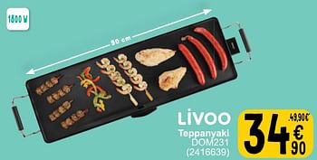 Promotions Livoo teppanyaki dom231 - Livoo - Valide de 26/03/2024 à 08/04/2024 chez Cora