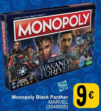 Promotions Monopoly black panther marvel - Hasbro - Valide de 26/03/2024 à 08/04/2024 chez Cora