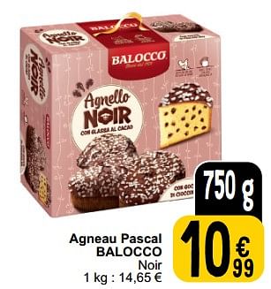 Promoties Agneau pascal balocco noir - Balocco - Geldig van 26/03/2024 tot 30/03/2024 bij Cora