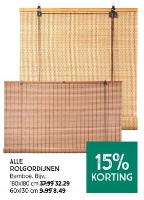 Promotions Rolgordijnen bamboe - Huismerk - Xenos - Valide de 24/03/2024 à 06/04/2024 chez Xenos