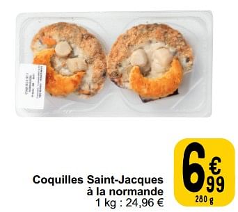 Promoties Coquilles saint-jacques à la normande - Huismerk - Cora - Geldig van 26/03/2024 tot 30/03/2024 bij Cora