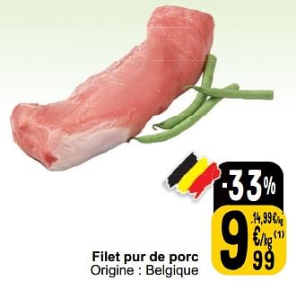 Promoties Filet pur de porc - Huismerk - Cora - Geldig van 26/03/2024 tot 30/03/2024 bij Cora