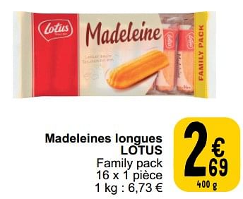 Promotions Madeleines longues lotus - Lotus Bakeries - Valide de 26/03/2024 à 30/03/2024 chez Cora