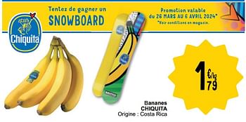 Promoties Bananes chiquita - Chiquita - Geldig van 26/03/2024 tot 30/03/2024 bij Cora