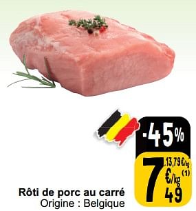 Promoties Rôti de porc au carré - Huismerk - Cora - Geldig van 26/03/2024 tot 30/03/2024 bij Cora