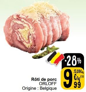 Promoties Rôti de porc orloff - Orloff - Geldig van 26/03/2024 tot 30/03/2024 bij Cora