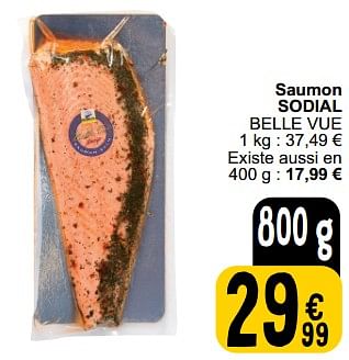 Promoties Saumon sodial belle vue - Sodial - Geldig van 26/03/2024 tot 30/03/2024 bij Cora