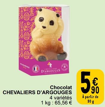 Promoties Chocolat chevaliers d’argouges - Les Chevaliers d'Argouges - Geldig van 26/03/2024 tot 30/03/2024 bij Cora