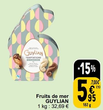 Promotions Fruits de mer guylian - Guylian - Valide de 26/03/2024 à 30/03/2024 chez Cora