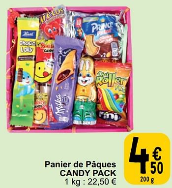 Promoties Panier de pâques candy pack - Candypack - Geldig van 26/03/2024 tot 30/03/2024 bij Cora