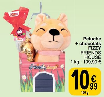Promoties Peluche + chocolats fizzy friends house - Fizzy - Geldig van 26/03/2024 tot 30/03/2024 bij Cora