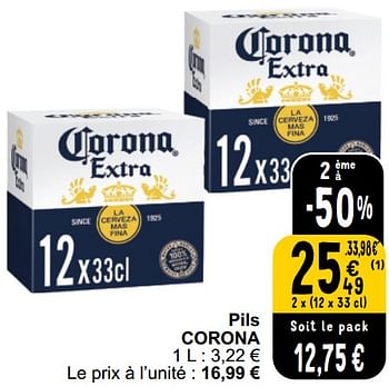 Promotions Pils corona - Corona - Valide de 26/03/2024 à 30/03/2024 chez Cora
