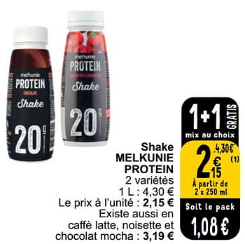 Promotions Shake melkunie protein - Melkunie - Valide de 26/03/2024 à 30/03/2024 chez Cora