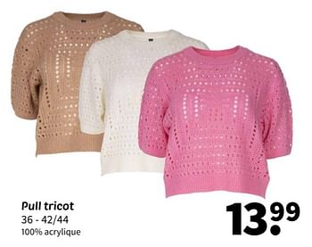 Promotions Pull tricot - Produit maison - Wibra - Valide de 21/03/2024 à 03/04/2024 chez Wibra