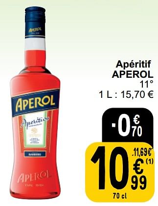 Promotions Apéritif aperol - Aperol - Valide de 26/03/2024 à 30/03/2024 chez Cora