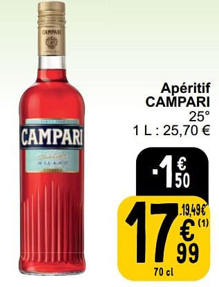 Promoties Apéritif campari - Campari - Geldig van 26/03/2024 tot 30/03/2024 bij Cora