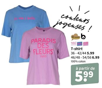 Promotions T shirt - Produit maison - Wibra - Valide de 21/03/2024 à 03/04/2024 chez Wibra