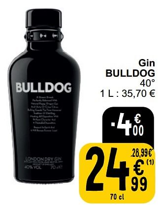Promotions Gin bulldog - Bulldog - Valide de 26/03/2024 à 30/03/2024 chez Cora