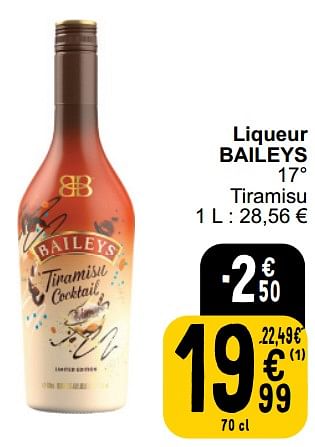 Promoties Liqueur baileys - Baileys - Geldig van 26/03/2024 tot 30/03/2024 bij Cora