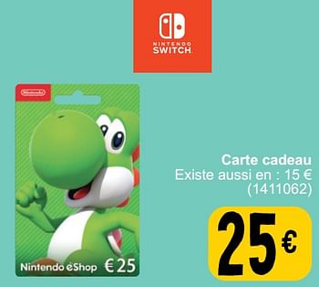 Promoties Carte cadeau - Nintendo - Geldig van 26/03/2024 tot 08/04/2024 bij Cora