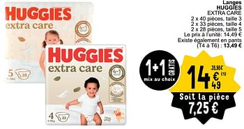 Promoties Langes huggies extra care - Huggies - Geldig van 26/03/2024 tot 30/03/2024 bij Cora