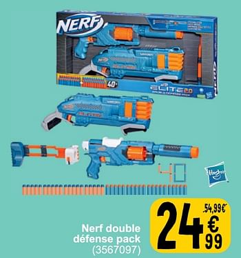 Promoties Nerf double défense pack - Hasbro - Geldig van 26/03/2024 tot 08/04/2024 bij Cora
