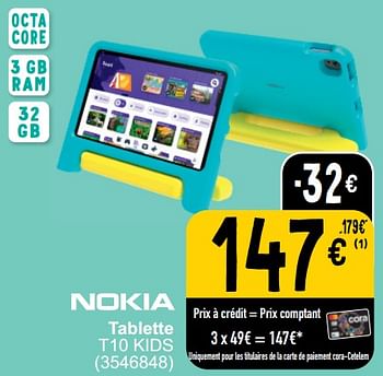 Promoties Nokia tablette t10 kids - Nokia - Geldig van 26/03/2024 tot 08/04/2024 bij Cora