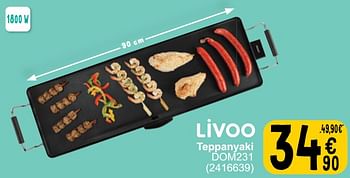 Promoties Teppanyaki dom231 - Livoo - Geldig van 26/03/2024 tot 08/04/2024 bij Cora