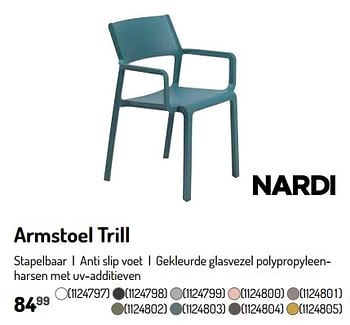 Promotions Armstoel trill - Nardi - Valide de 17/02/2024 à 31/08/2024 chez Oh'Green