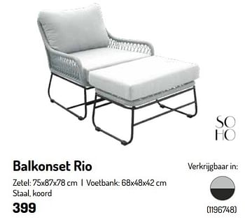 Promotions Balkonset rio - Soho - Valide de 17/02/2024 à 31/08/2024 chez Oh'Green