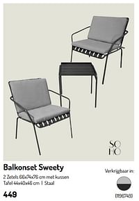 Balkonset sweety-Soho