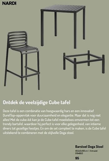 Promoties Barstoel doga stool - Nardi - Geldig van 17/02/2024 tot 31/08/2024 bij Oh'Green