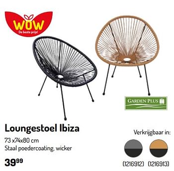 Promoties Loungestoel ibiza - Garden Plus  - Geldig van 17/02/2024 tot 31/08/2024 bij Oh'Green