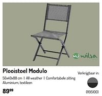 Promoties Plooistoel modulo - Wilsa Garden - Geldig van 17/02/2024 tot 31/08/2024 bij Oh'Green