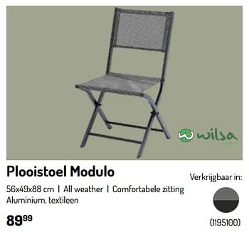 Promoties Plooistoel modulo - Wilsa Garden - Geldig van 17/02/2024 tot 31/08/2024 bij Oh'Green