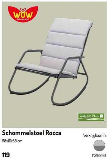 Promoties Schommelstoel rocca - Garden Plus  - Geldig van 17/02/2024 tot 31/08/2024 bij Oh'Green