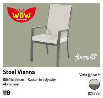 Promotions Stoel vienna - Hartman - Valide de 17/02/2024 à 31/08/2024 chez Oh'Green
