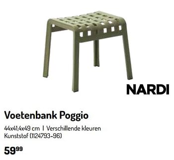 Promotions Voetenbank poggio - Nardi - Valide de 17/02/2024 à 31/08/2024 chez Oh'Green