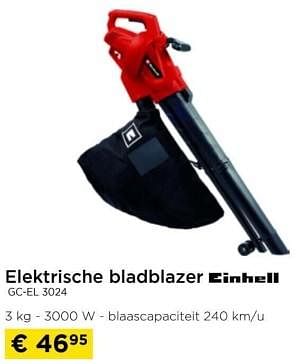 Promotions Elektrische bladblazer einhell gc-el 3024 - Einhell - Valide de 01/03/2024 à 31/03/2024 chez Molecule