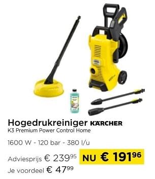 Promoties Hogednureiniger karcher k3 premium power control home - Kärcher - Geldig van 01/03/2024 tot 31/03/2024 bij Molecule