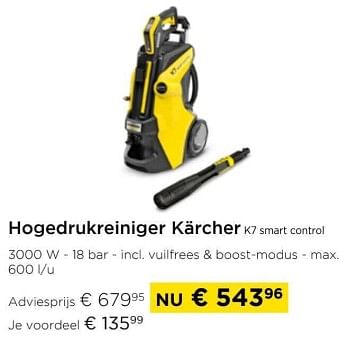 Promoties Hogedrukreiniger Kärcher k7 smart control - Kärcher - Geldig van 01/03/2024 tot 31/03/2024 bij Molecule
