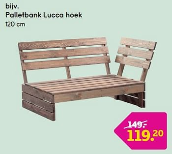 Promoties Palletbank lucca hoek - Huismerk - Leen Bakker - Geldig van 24/03/2024 tot 07/04/2024 bij Leen Bakker