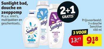 Promoties Douche sensitive - Sunlight - Geldig van 25/03/2024 tot 07/04/2024 bij Kruidvat