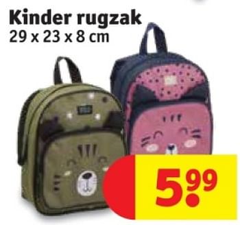 Promotions Kinder rugzak - Produit maison - Kruidvat - Valide de 25/03/2024 à 07/04/2024 chez Kruidvat