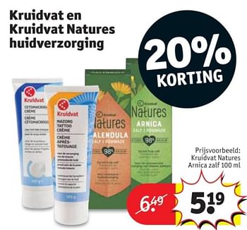 Promoties Kruidvat natures arnica zalf - Huismerk - Kruidvat - Geldig van 25/03/2024 tot 07/04/2024 bij Kruidvat