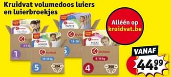 Promoties Kruidvat volumedoos luiers en luierbroekjes - Huismerk - Kruidvat - Geldig van 25/03/2024 tot 07/04/2024 bij Kruidvat