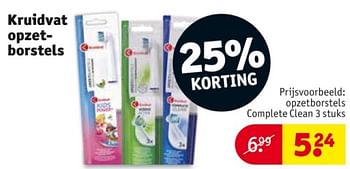 Promoties Opzetborstels complete clean - Huismerk - Kruidvat - Geldig van 25/03/2024 tot 07/04/2024 bij Kruidvat